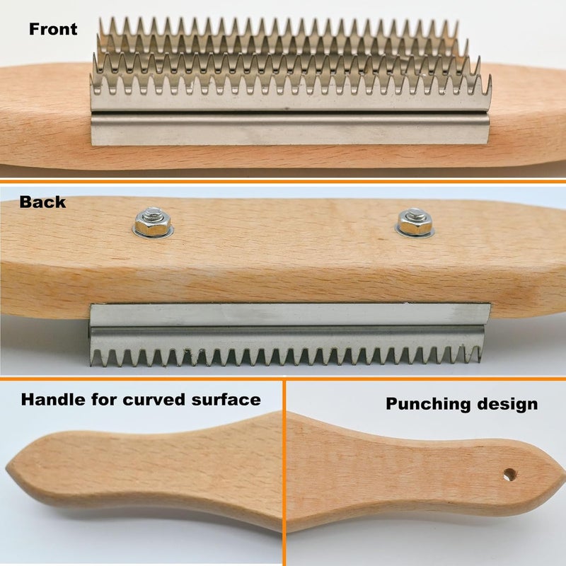 Tworider Buffer Wheel Rake, Polishing Tool with Stainless Steel Rake Teeth Head and Handle, Dress and Clean Buffing Polishing Wheel & Airway Surface Cleaning - Image 5